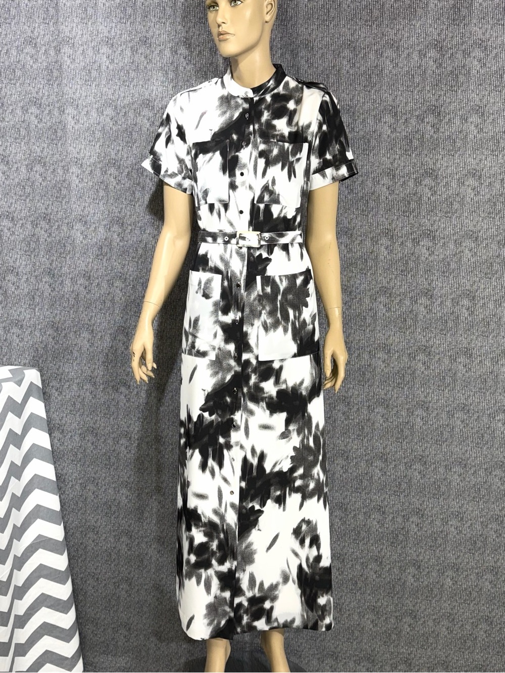 Banana Republic Black and White Maxi Dress